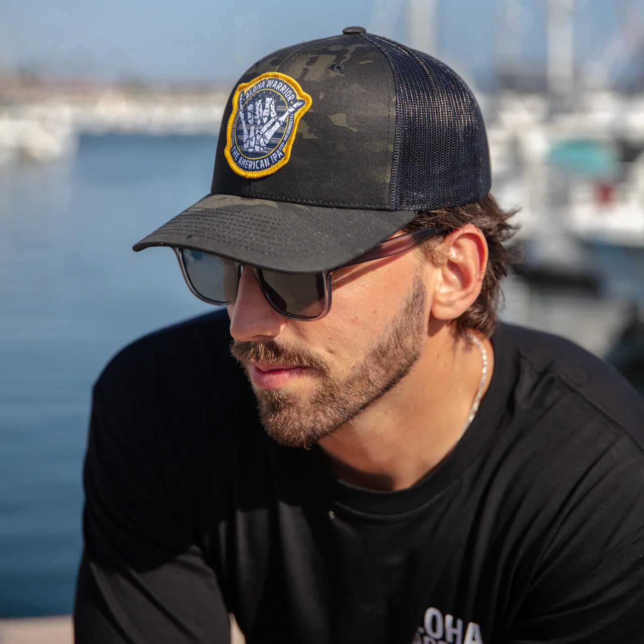 Aloha Warrior Hat - Black Camo - Image 3