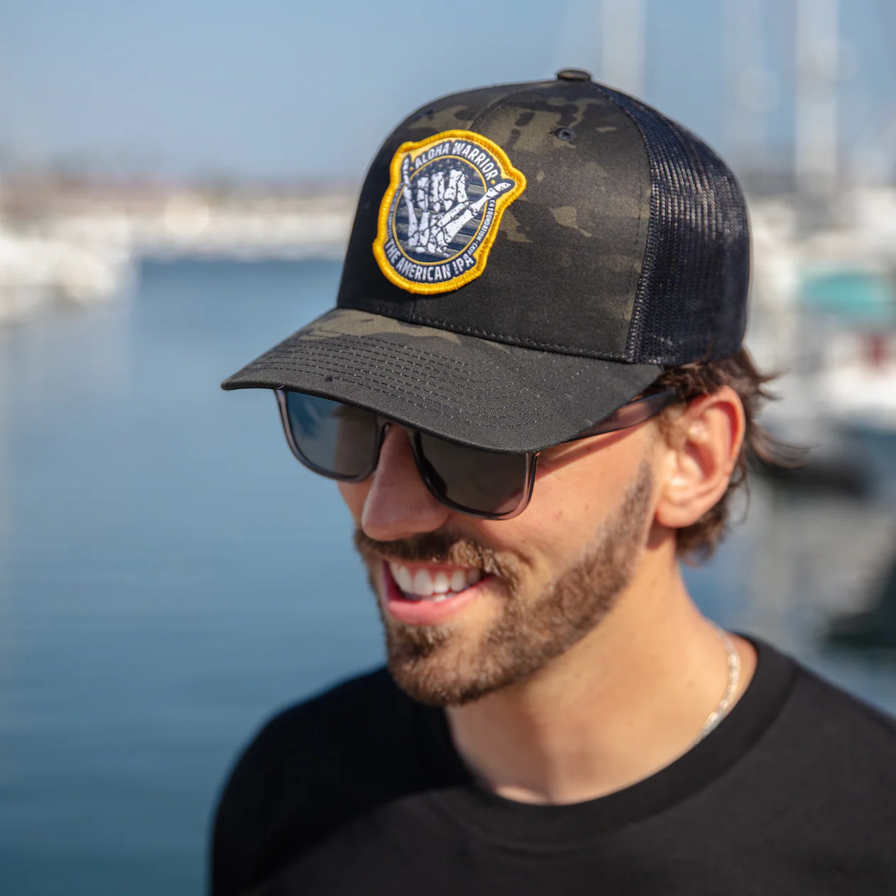 Aloha Warrior Hat - Black Camo - Image 4